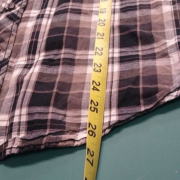 Black Snap Arizona Jean Men's Med Cotton Long Sleeve Double Snap Front Pockets t - Picture 5 of 6